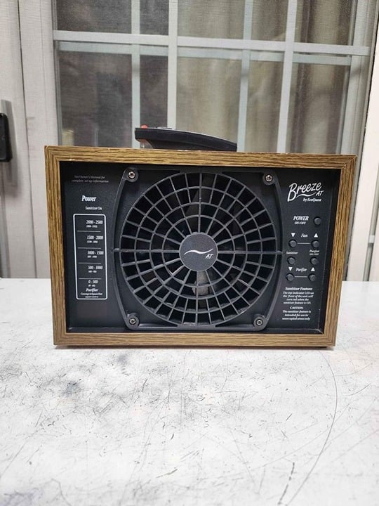 Breeze AT Air Purifier Sanitizer by EcoQuest Brown Color W/ REMOTE