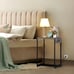 Nightstands Set of 2 with Charging Station, 2 Tier Bedside Table with USB Ports