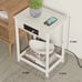 Nightstands Set of 2 with Charging Station, 2 Tier Bedside Table with USB Ports