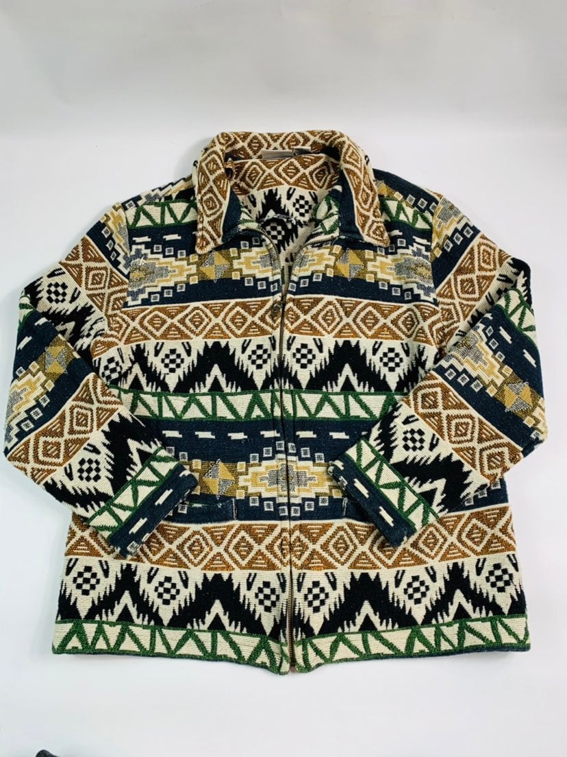 Vintage 90s Aztec Tapestry Jacket