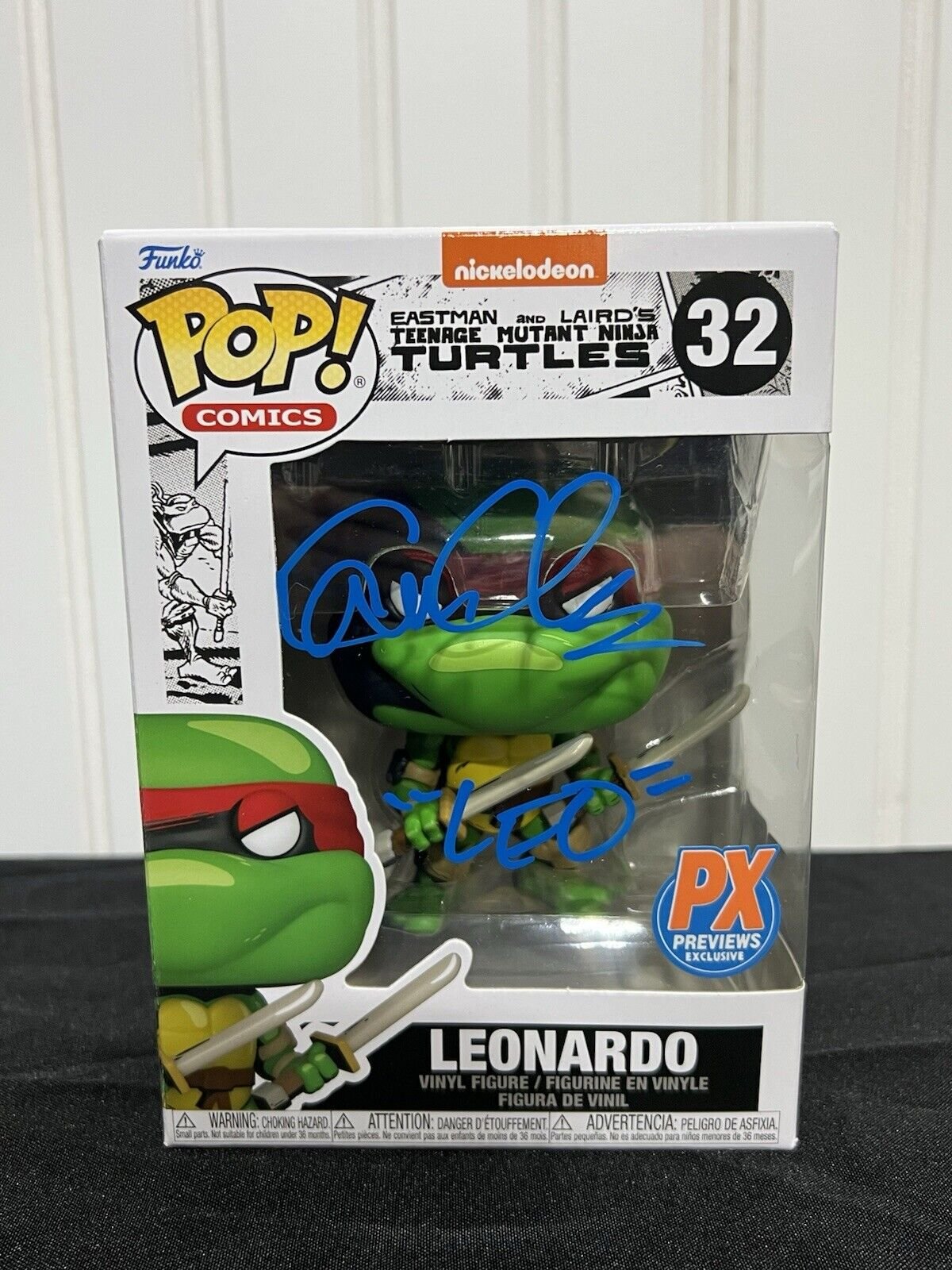 Cam Clarke Signed Leonardo TMNT Funko Pop #32 w/BAS