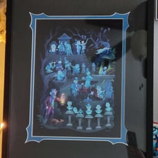 Haunted Mansion Disney Picture With Frame New