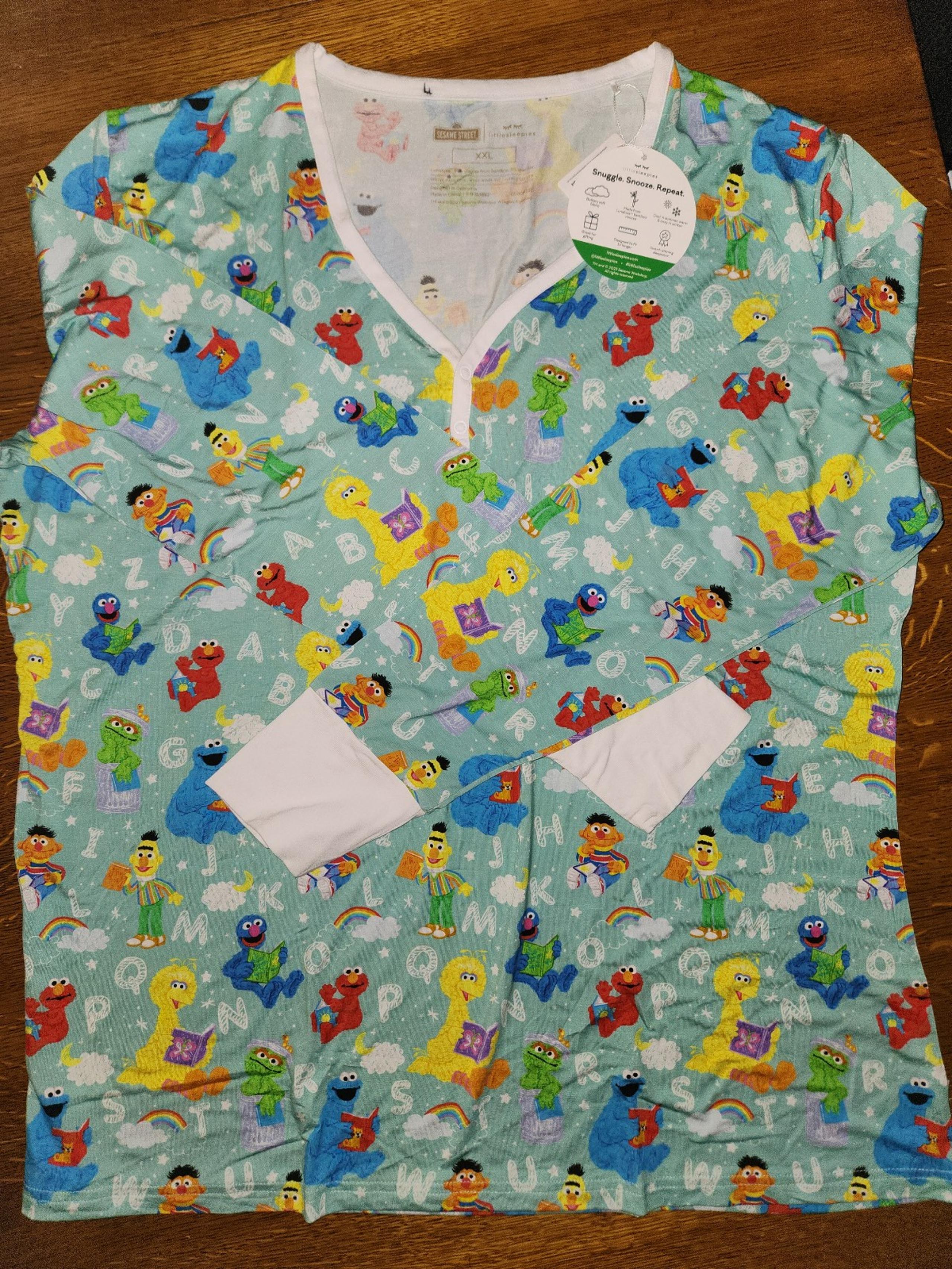 LS LE Seasme Street Women's PJ Top