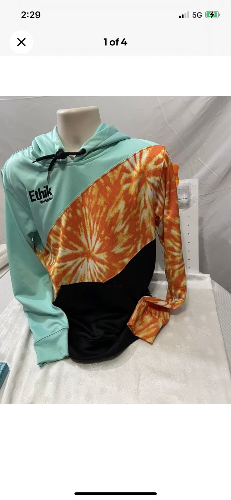 Ethik Worldwide Woodstock Tie Dye Hoodie Orange