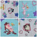 Looney Tunes Comforter Tweety Bird REVERSIBLE Vintage Blanket Teal Pink Hearts