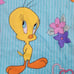 Looney Tunes Comforter Tweety Bird REVERSIBLE Vintage Blanket Teal Pink Hearts