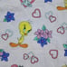Looney Tunes Comforter Tweety Bird REVERSIBLE Vintage Blanket Teal Pink Hearts