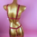 4pack Satin Ring Linked Garter Set