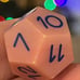 RARE! Vintage Armory d12 milky pink PROTOTYPE ? rpg d&d dice 121824aB@