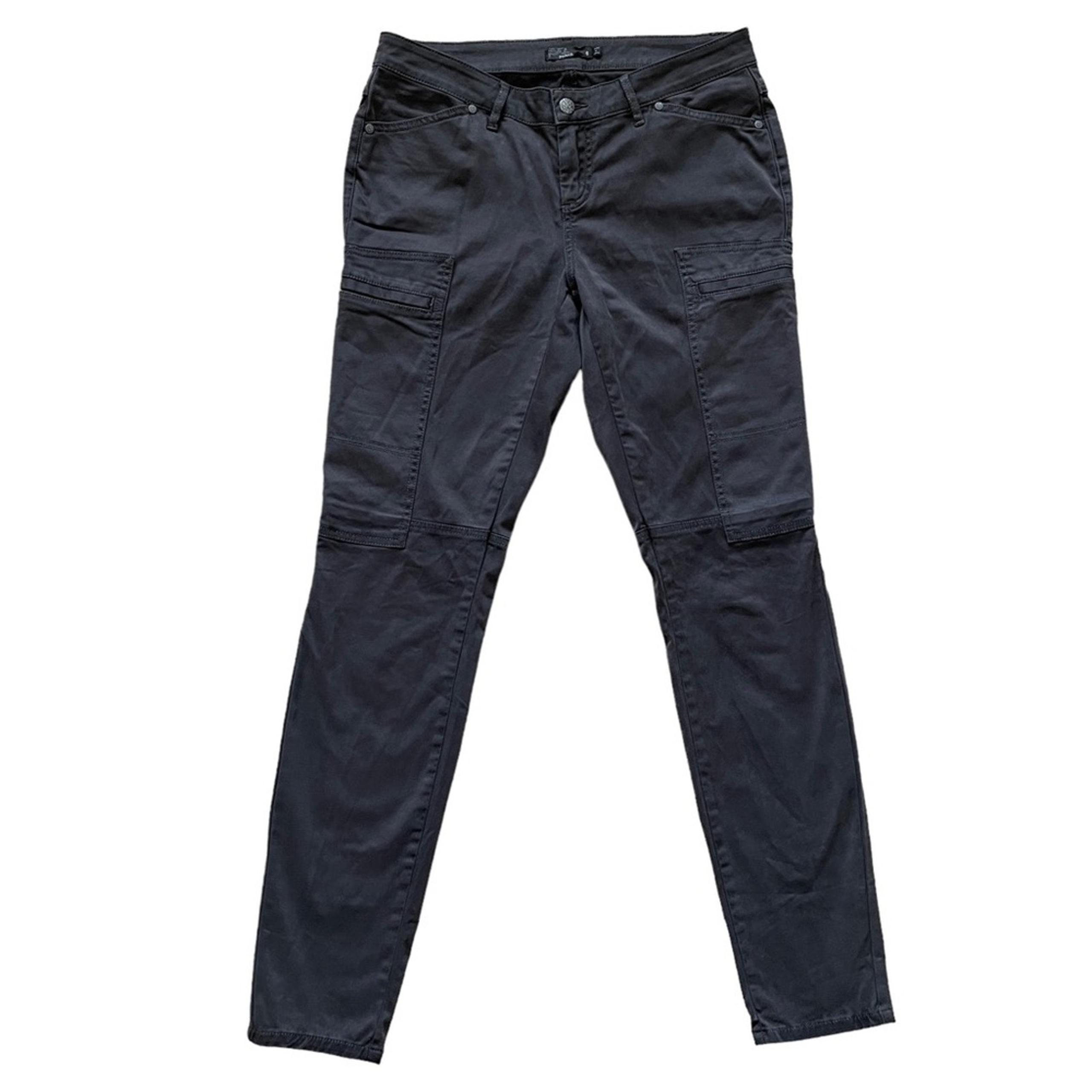 Prana Slim Straight Cargo Pockets Utility Pants Stone Black 6