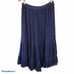 Reiss Pleated Navy Blue Flowy Midi Skirt