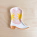 Star cowboy boot, jewelry ring trinket dish,ceramic clay pottery, handmade decor