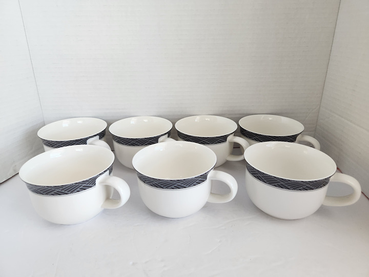 7 Mikasa Evening Dress Style Coffee Cups. HTF Style