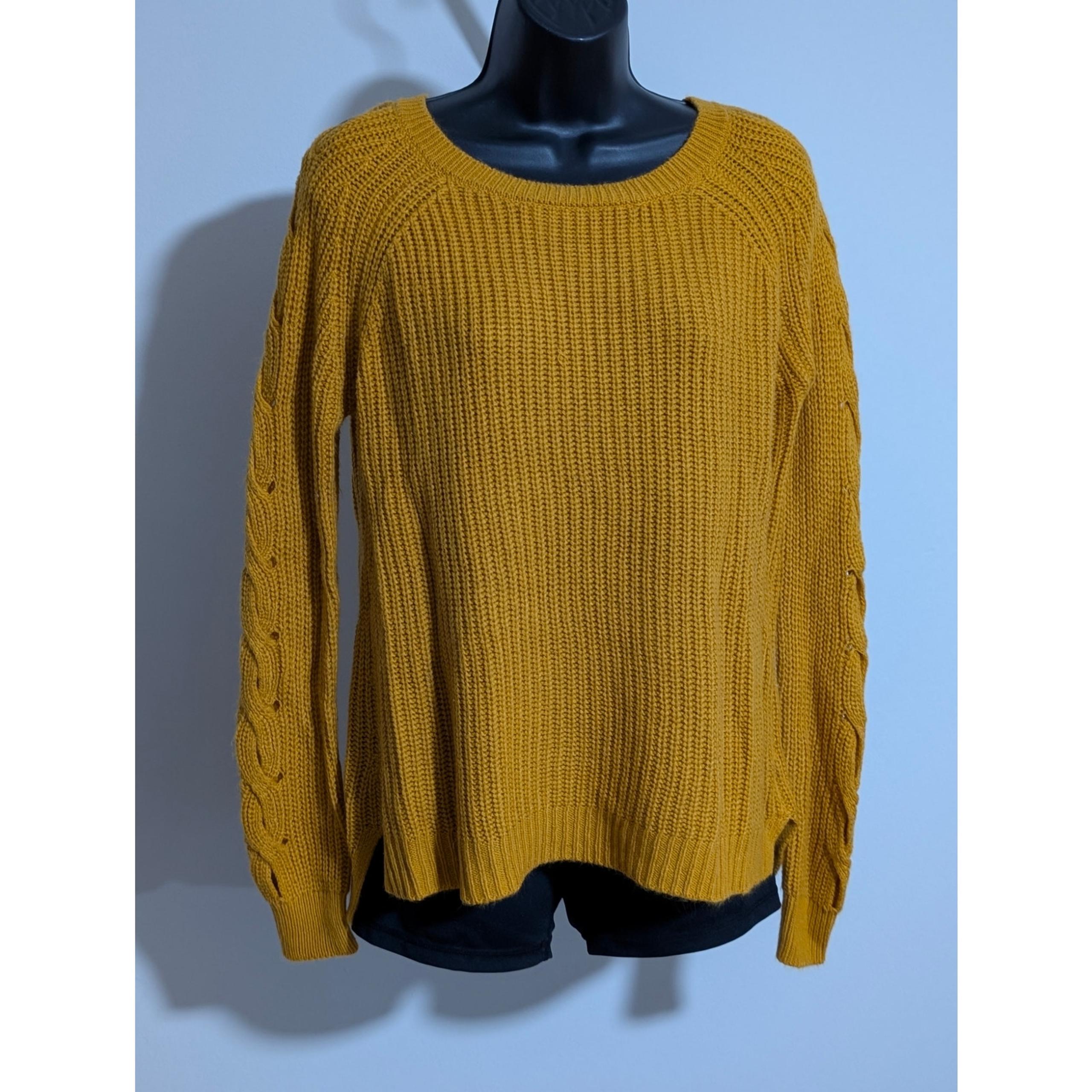 Rue21 Mustard Yellow Cable Knit Sweater-Size M