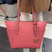 MICHAEL KORS Charlotte Large Leather Top-Zip Tote Tea Rose