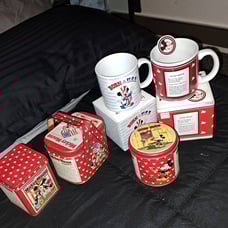 Very Vintage Mickey Magazine, horse Tanglefoot Tins - Coffee Cups