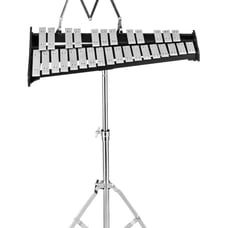30 Notes Percussion Glockenspiel Bell Kit, with Electroplated Adjustable Height