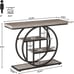 41.3 Console Table, 4-Tier Sofa Table Entryway Table with Circle Base