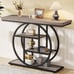 41.3 Console Table, 4-Tier Sofa Table Entryway Table with Circle Base