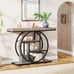 41.3 Console Table, 4-Tier Sofa Table Entryway Table with Circle Base