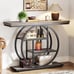 41.3 Console Table, 4-Tier Sofa Table Entryway Table with Circle Base