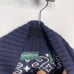Chervo Womens IT 42 / S Blue Off White Fair Isle Merino Wool Turtleneck Sweater