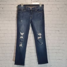 KanCan distressed mid rise skinny cropped jeans size 25