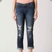 KanCan distressed mid rise skinny cropped jeans size 25