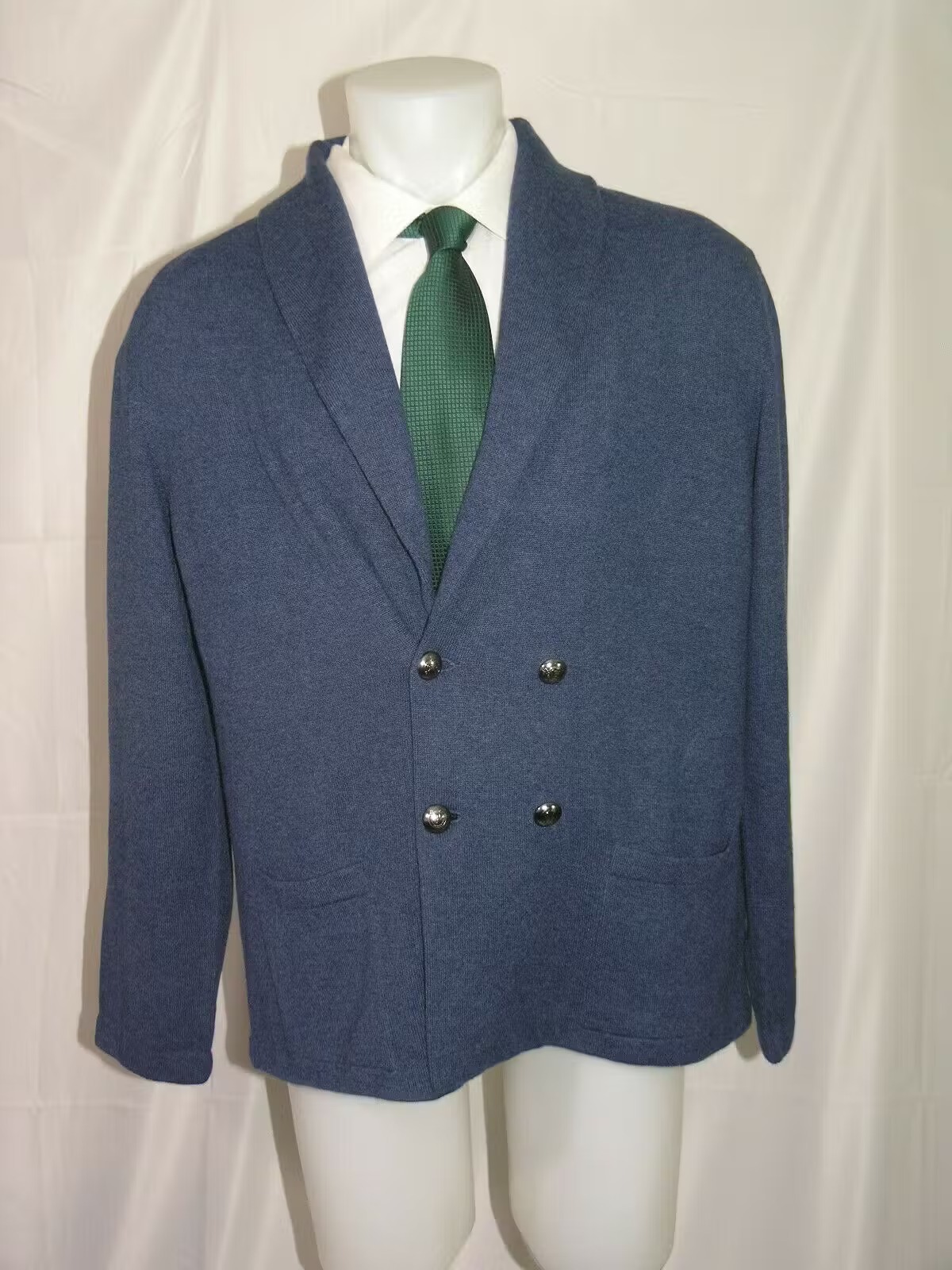 Ralph Lauren Purple Label Blue Cashmere Sweater Jacket Size XL NWT 1995
