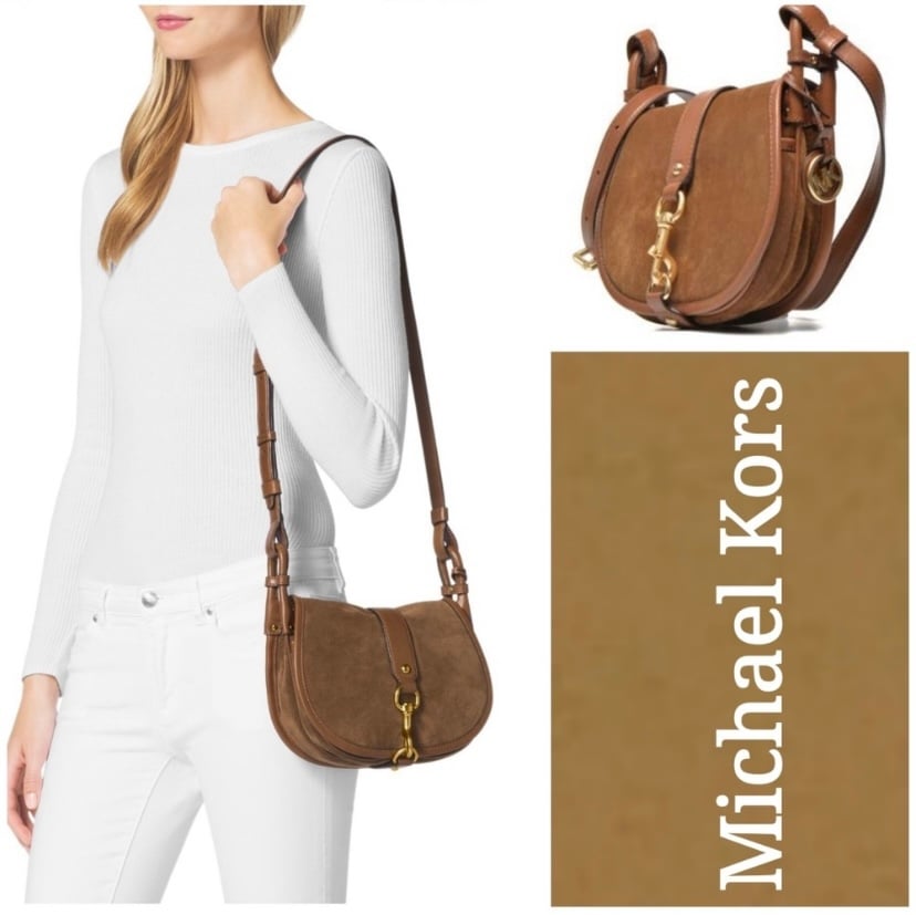 Michael kors Jamie Medium Suede Saddle Bag