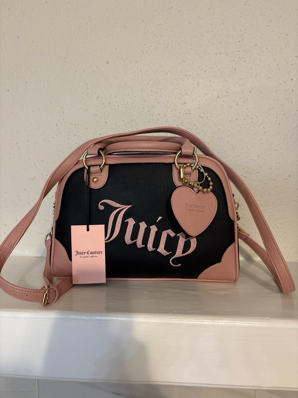 Juicy Couture Black and pink Bowler bag