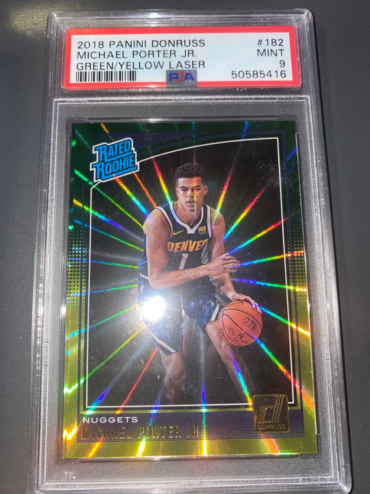 Michael Porter jr donruss rc psa 9 yel/g