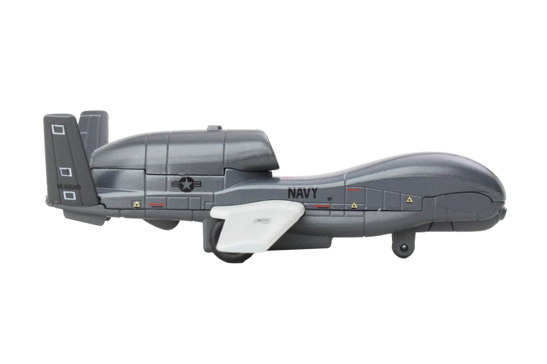 Northrop Grumman RQ-4 Global Hawk Military Drone United States Navy Gray and W