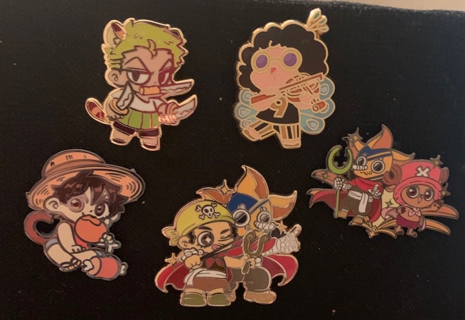 One piece enamel pin bundle