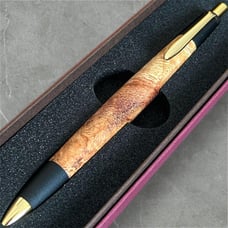 【Exceptional Grain】 Honkari-瘤 Genpei (Afzelia) Mechanical Pencil Brass Fittings Bonanpen
