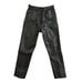 Genuine Black Leather Zip Fly Pants Size 27” Waist