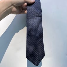 Christian Dior Blue Printed Silk Suit Tie