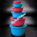 Tupperware Aloha Mixing Bowls 6pc Set Serving Nesting 12L,7.5L, 4L, 2L, 1L,450ml