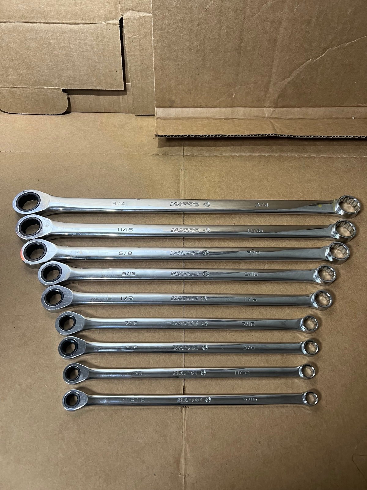 Matco 0° Offset Ratcheting Wrench Set