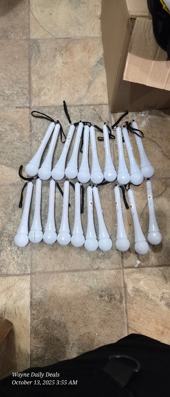 20-Pack LED Light-Up Toy Microphones – 9" Glow Party Wands