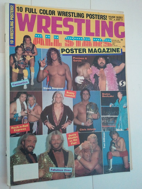 Wrestling All Stars Poster Magazine # 5 Ric Flair Brutus Beefcake Steve Simpson