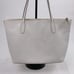 Coach Leather Saffiano Tote Shoulder bag purse Creme Gold Zip Charm #M20794454