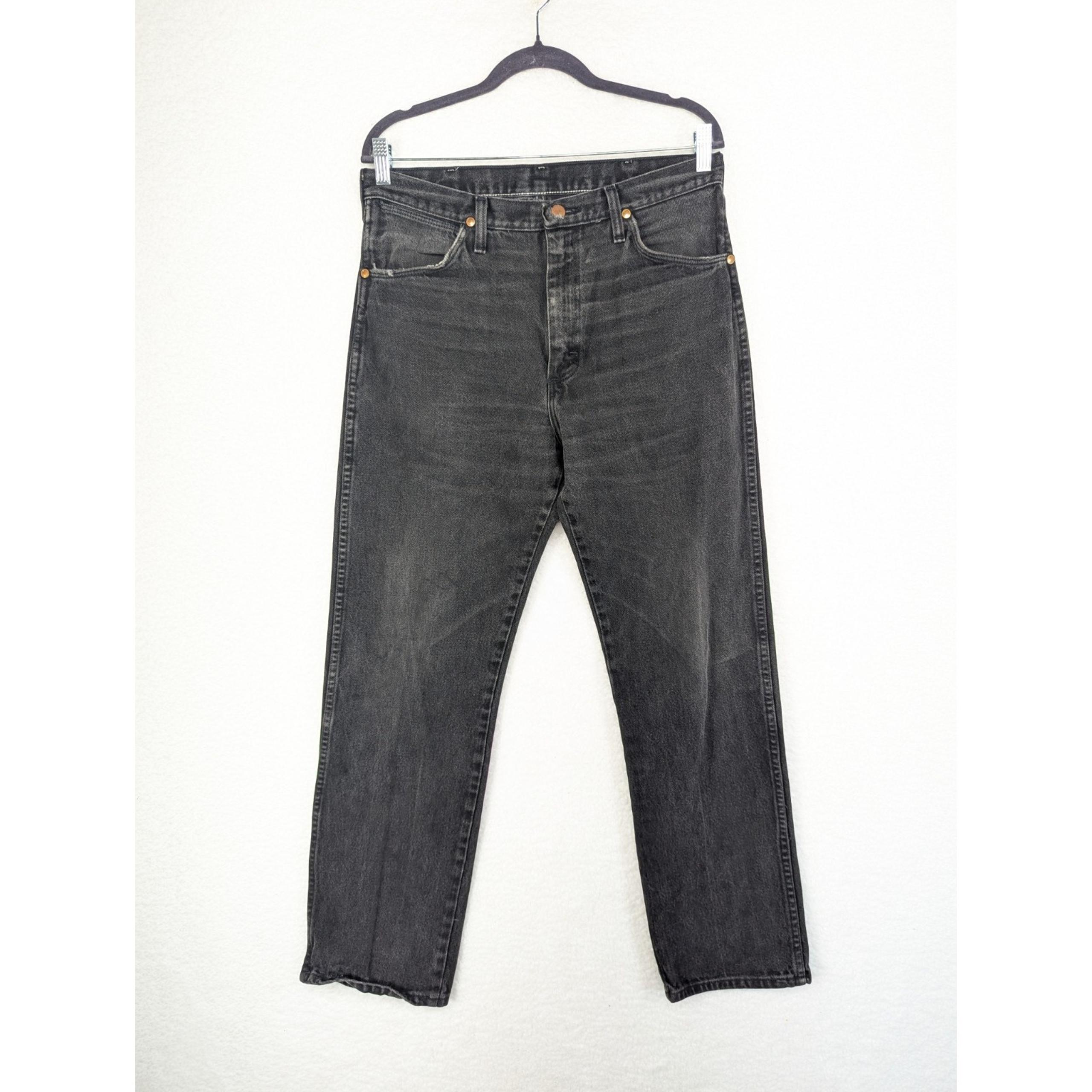 Wrangler Black Loose Fit Denim Jeans Baggy 12 Husky 32x28
