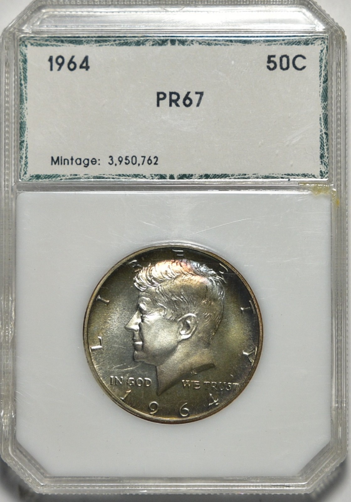1964 Kennedy Half Dollar 50C | High Grade Proof - Nicely Toned