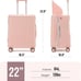 New 22” inch Lock Luggage with child seat 360 wheels Pink