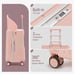 New 22” inch Lock Luggage with child seat 360 wheels Pink