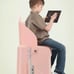 New 22” inch Lock Luggage with child seat 360 wheels Pink