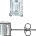 Aquamarine sterling silver earrings