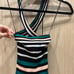 Scripted Crossed halter tube top Size XS