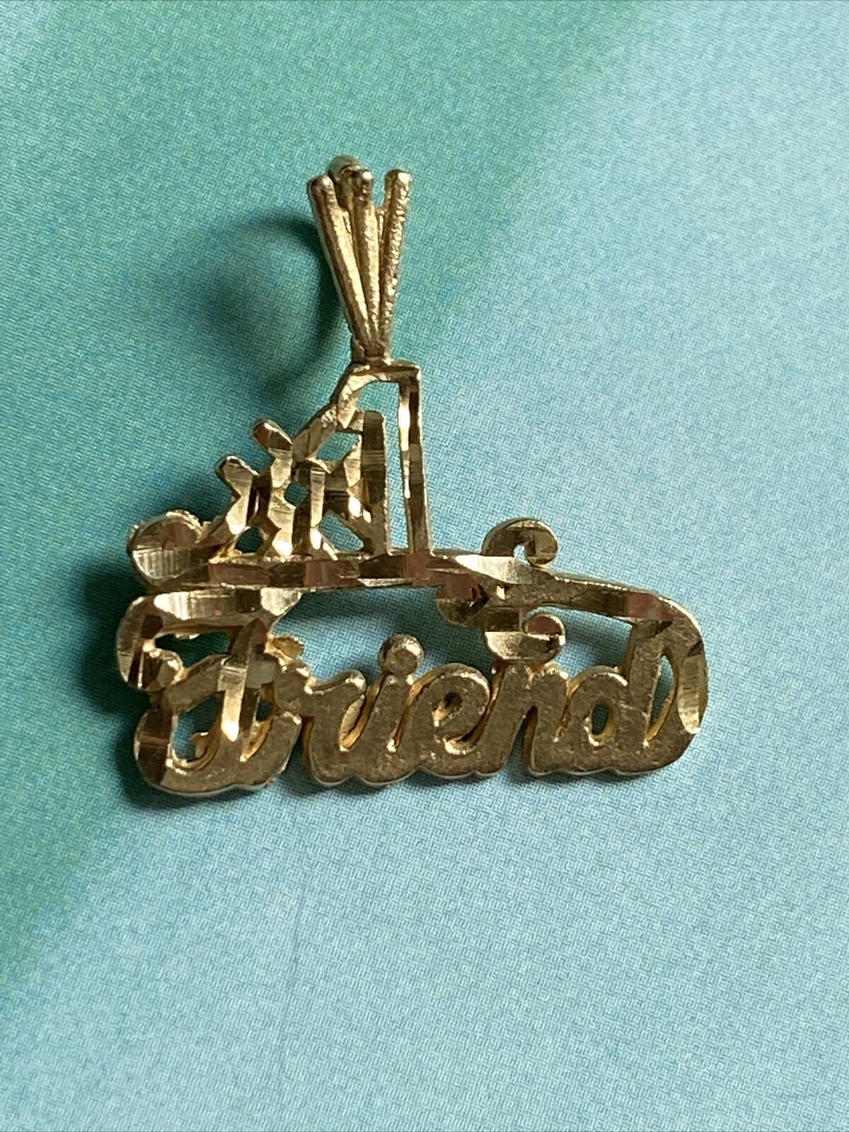 14K Yellow Gold #1 Friend Charm or Pendant